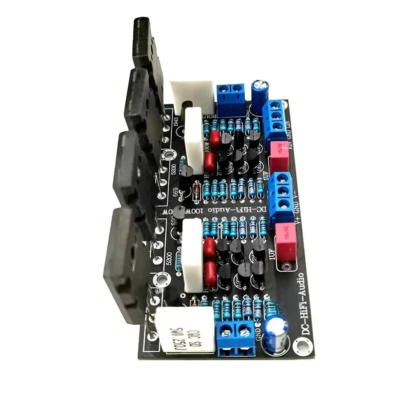 New Low Voltage Version DC 10 - 60V 2SC5200 + 2SA1943 100 W + 100 W Stereo Tube HIFI Audio Power Amplifier Board