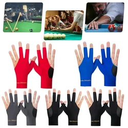 Bilardo eldiven açık 3 parmak eldiven kaymaz Snooker havuzu eldiven nefes bilardo spor bilardo aksesuarları