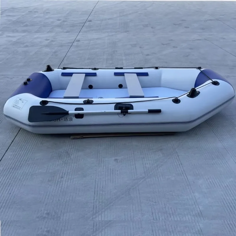 

1.2mm PVC Inflatable Kayak 5 Persons Fishing Boat Lifeboat Pontoon Dinghy Rowing Canoe for Fishing Tanning and Relaxing