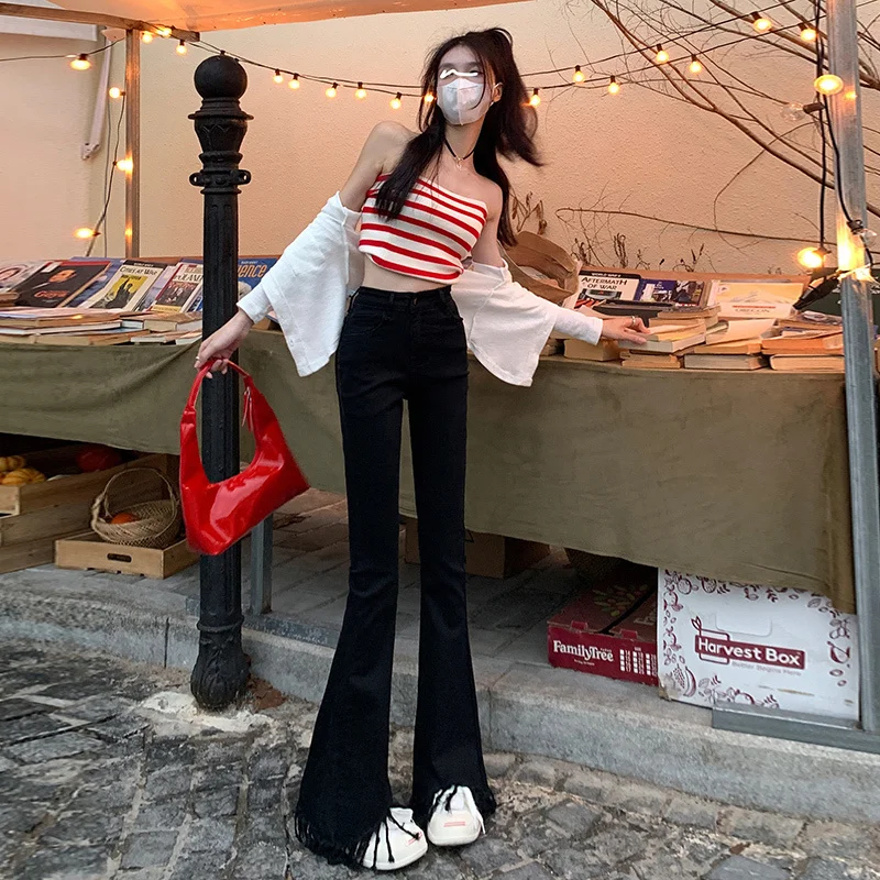 Meisjesjeans Herfstkleding Korea Dames Borduren Bloemenpatroon Artistiek Ontwerp Patchwork Mode Vintage Denim Alle Match