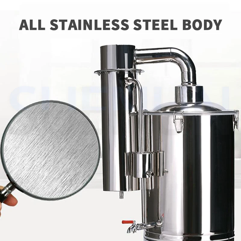 Machine à eau distillée électrique, équipement de Distillation, en acier inoxydable, contrôle automatique, Anti-brûlure sèche