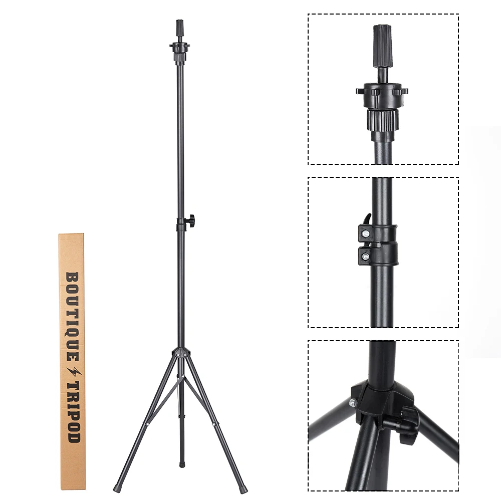 150cm Metal Wig Stand Tripod Good Quality Adjustable Wig Head Stand for Hold Hairdressing Training Head Wig Making Canvas Head