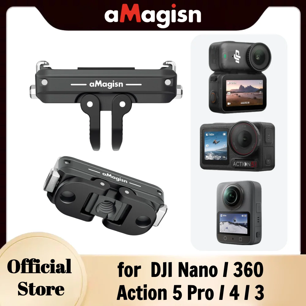 �y�Z�[�����zaMagisn ���^���}�O�l�b�g���N�C�b�N�����[�X�}�E���g DJI Osmo Nano / 360 / Action 5 Pro 4 3�p 1/4�l�W���t���܂肽���ݎ��A�_�v�^�[�x�[�X