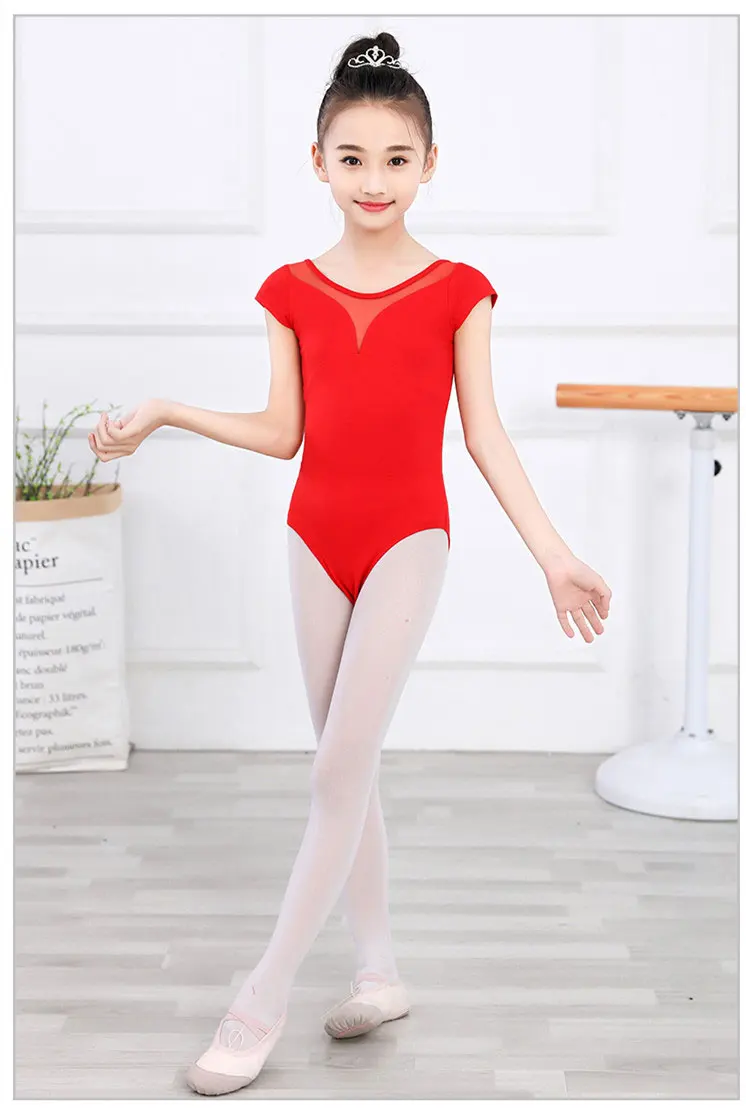 Red Girls Ballet Dress For Children Girl Dance Clothing Kids Ballet Costumes For Girls Dance Leotard Girl Dancewear Bodysuit