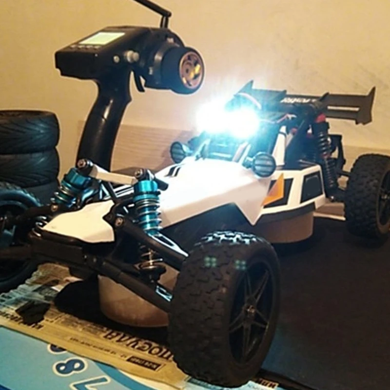 Pasek świetlny LED 55mm lampa metalowy dach reflektor 16 światło LED do 1/10 SCX10 Trx6 4WD Tamiya SCX10 HPI samochód