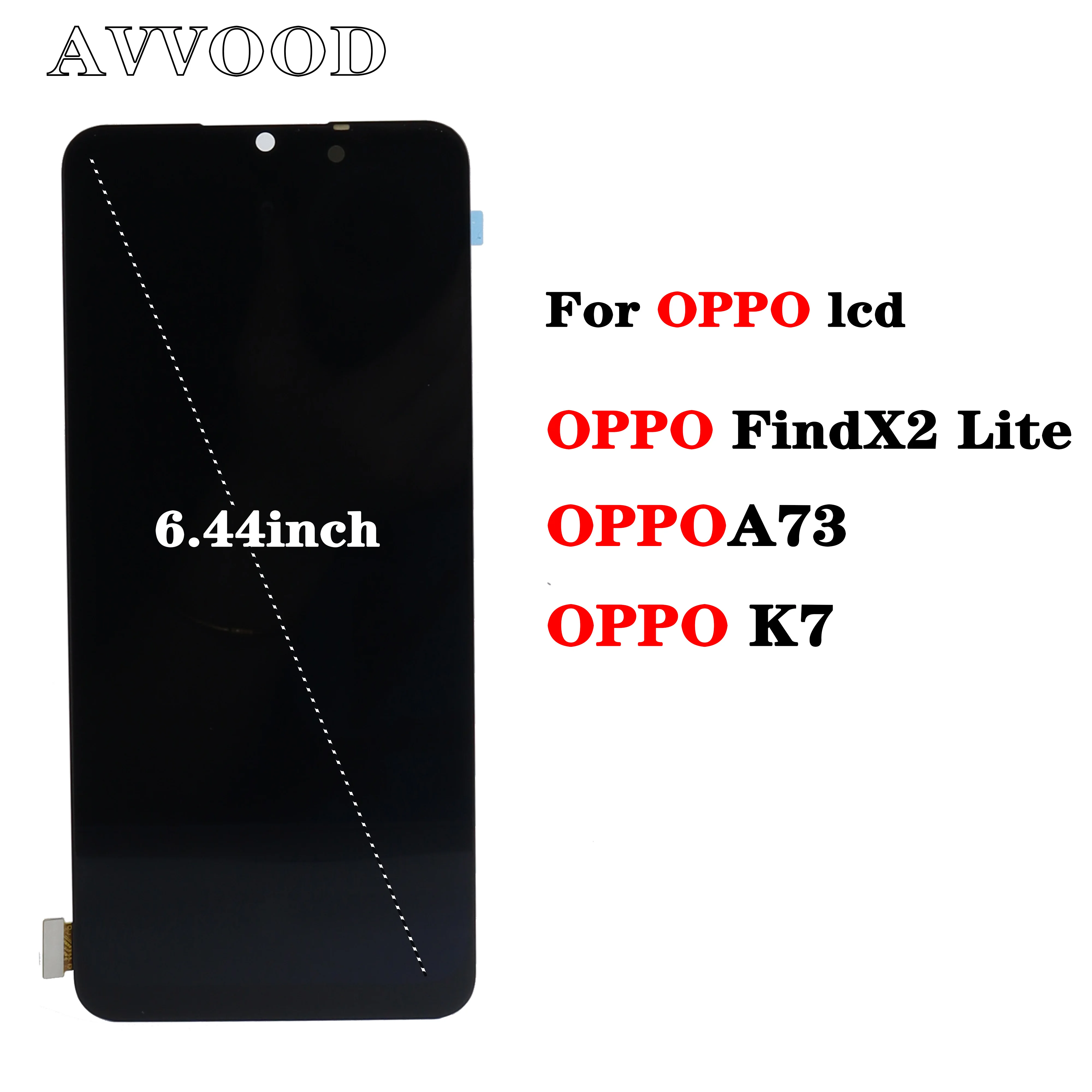 OLED Screen For Oppo Find X2 Lite LCD CPH2005 Display Screen Touch Panel Digitizer Assembly For OPPO A73 K7 LCD CPH2099 Display