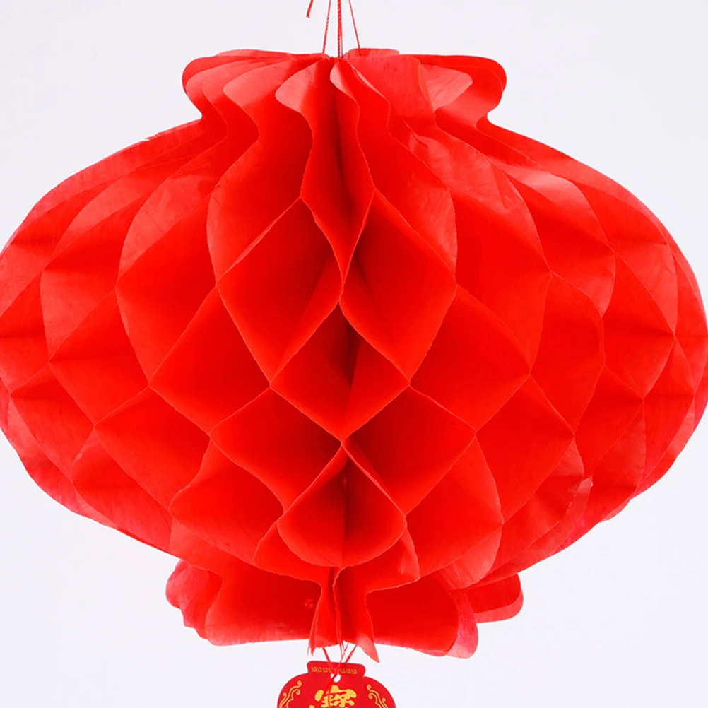 

30pcs Round Foldable Plastic Lanterns Red Hanging Decor For Indoor Outdoor Festive Party Wedding Christmas Spring Festival 15Cm
