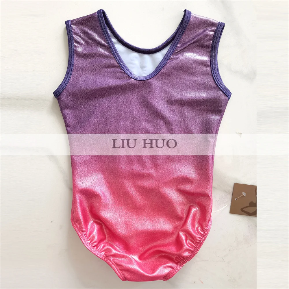 LIUHUO femmes justaucorps de gymnastique rythmique filles Performance costume artistique robe de patinage sur glace concours de danse sans manches violet