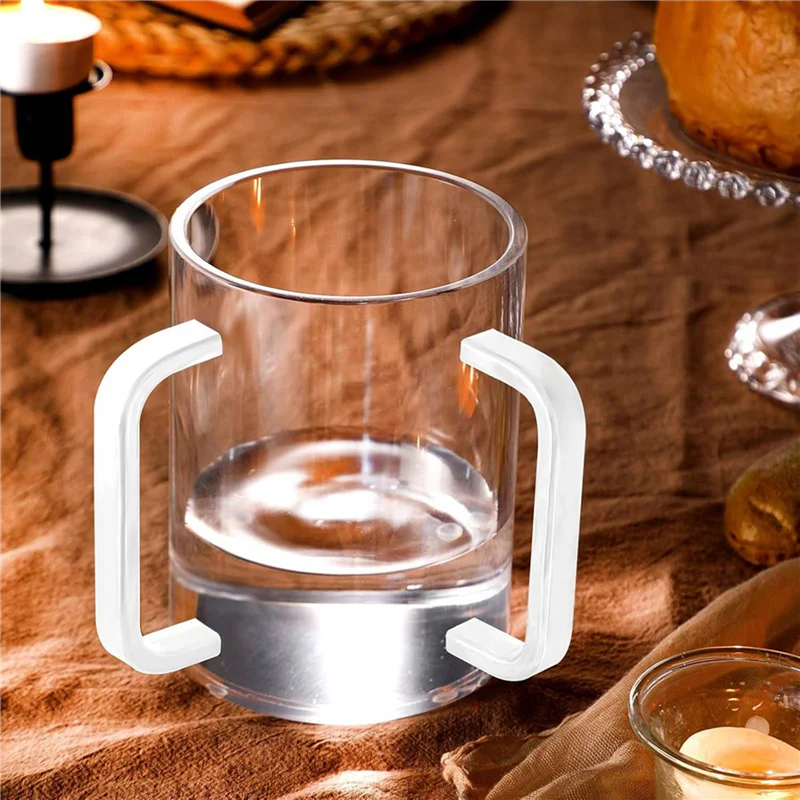 

B84B-4X Hand Washing Cup With Dual Handles Acrylic Washing Cup For Netilat Yadayimnegel Vasser Wash Cup Handles White