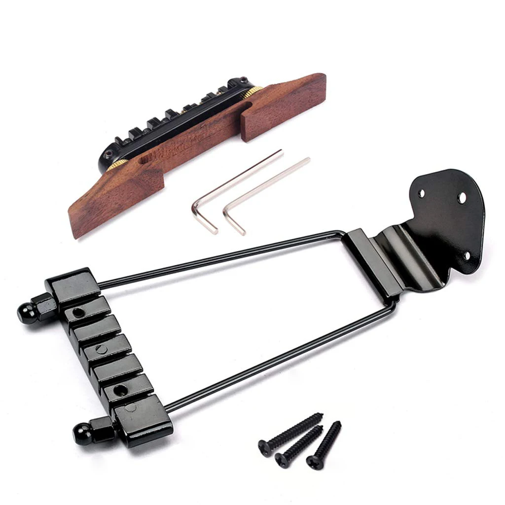 

Practical Exquisite 6 String Archtop Jazz Guitar Trapeze Tailpiece Saddle Bridge Set