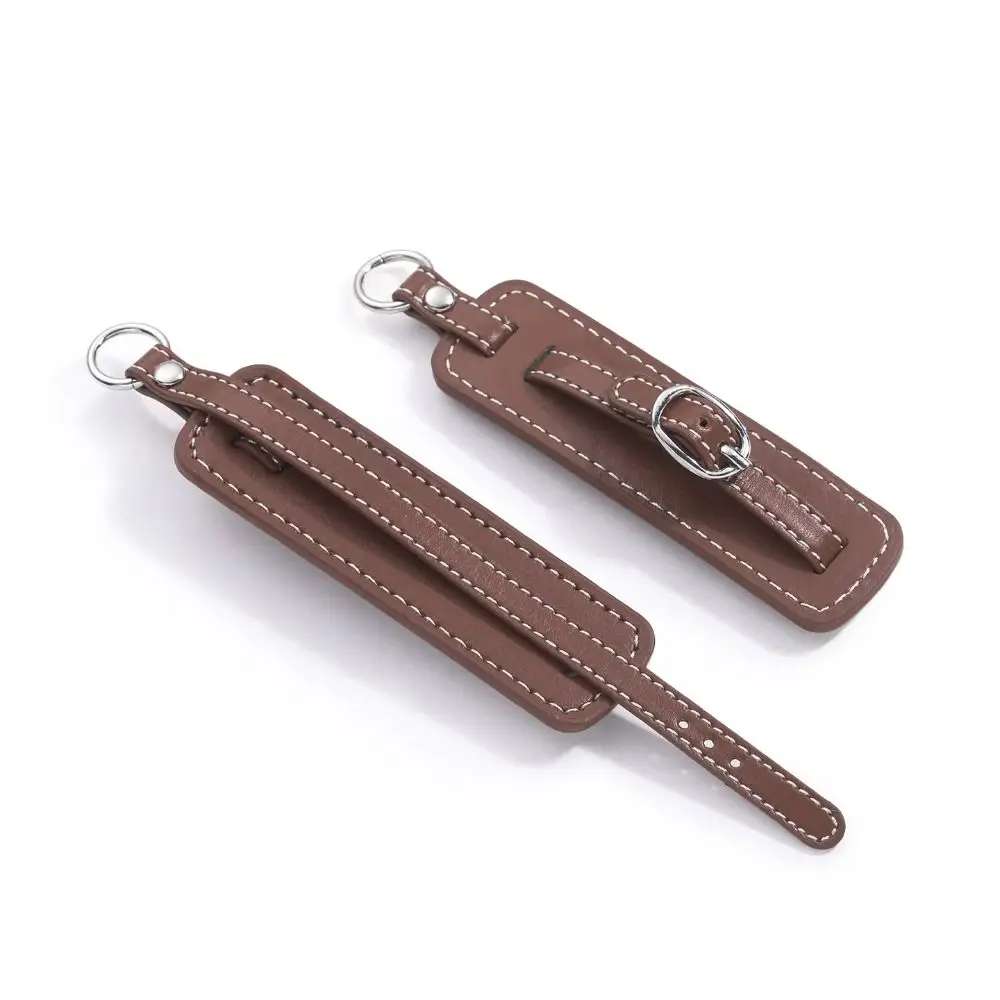 Pu Leather PU Keychain Metal Ring Slide Charms Leather Charm Keychain DIY Handmade Fits 8mm Holes Letter Pendant DIY Craft