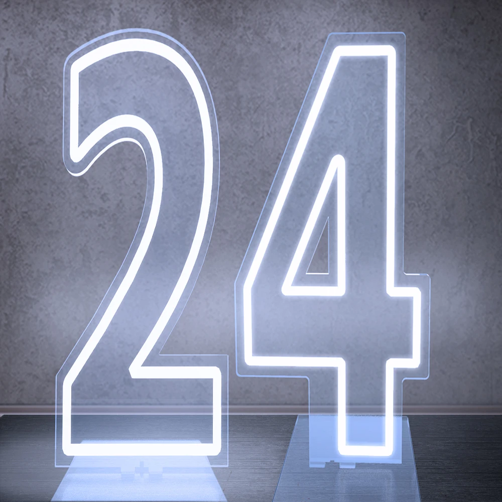 100 cm Groot Formaat Dual Digit Neon Sign Acryl Digitale Licht voor Sweet 10 16 18 21 Verjaardagsfeestje decoratie