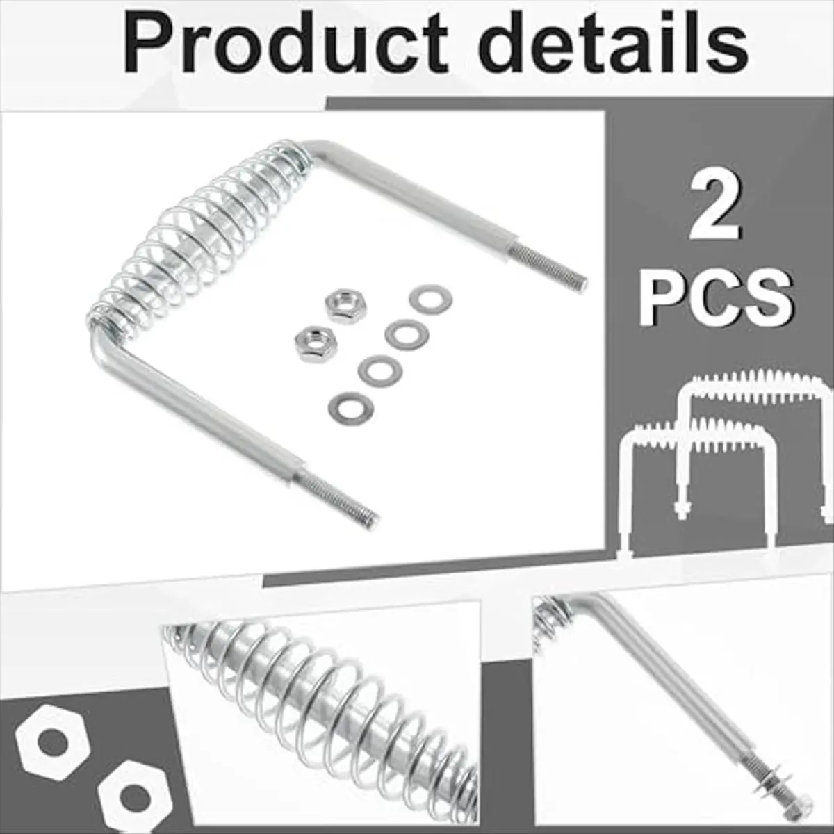 Steel Spring Handle for BBQ Pits Trailers Wood Stove Handles Replacement Grill Barbecue Tool Sets [SuperX&KND]