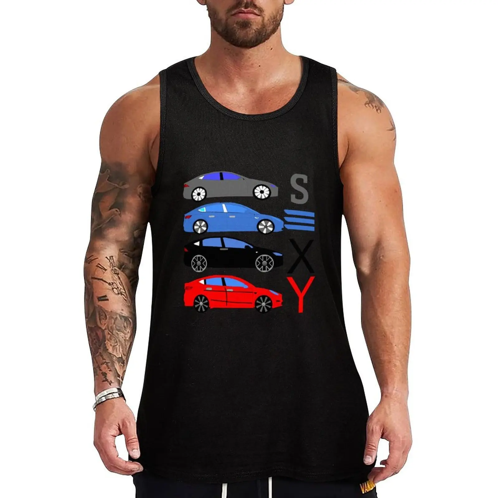 

The Tesmo Line Up Tank Top Landscape Print Tank Top Nature Graphic Sleeveless