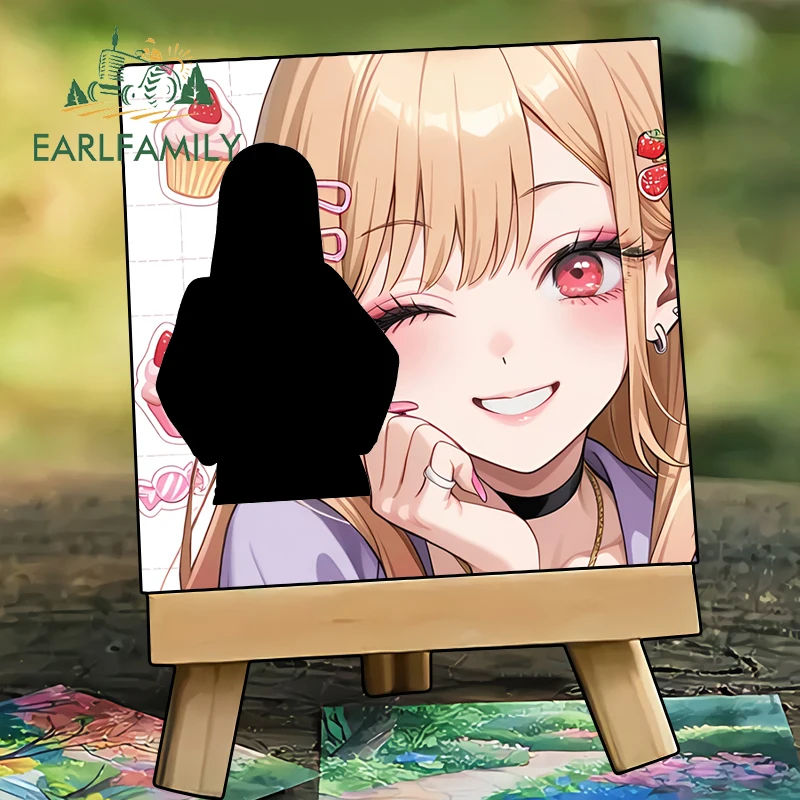 EARLFAMILY Marin Schönes Autozubehör, Anime DIY individuelle Aufkleber, Vinyl-Aufkleber, Wohnmobil-Aufkleber, kratzfeste Autoaufkleber