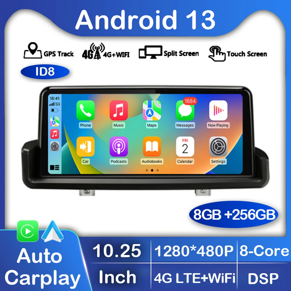 

10.25 Inch Android 13 ID8 For BMW 3 Series E90 318i 320i E91 E93 2006 - 2012 Car Radio Multimedia Player Stereo GPS Navi Audio