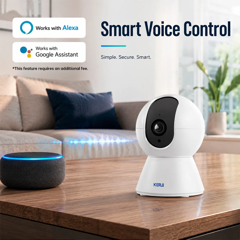 KERUI 5MP 8MP 4K HD WLAN IP-Kamera für den Innenbereich, drahtlose Sicherheits-Überwachungskamera für Zuhause, kompatibel mit Tuya Smart Auto Tracking. – Detail 3