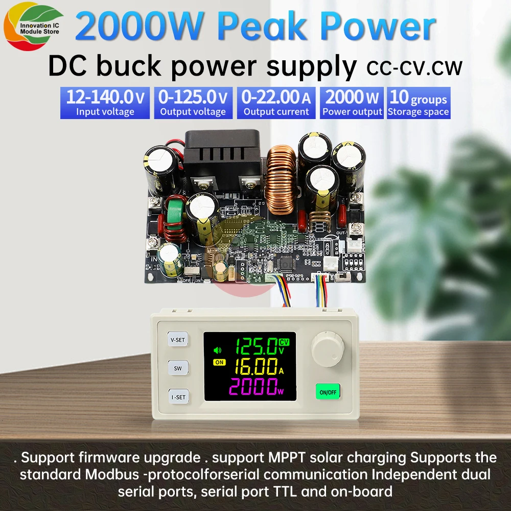 

XY12522 DC12~140V To DC0~125V CNC Buck Power Supply Adjustable Constant Voltage Constant Current Regulator Power Supply Module