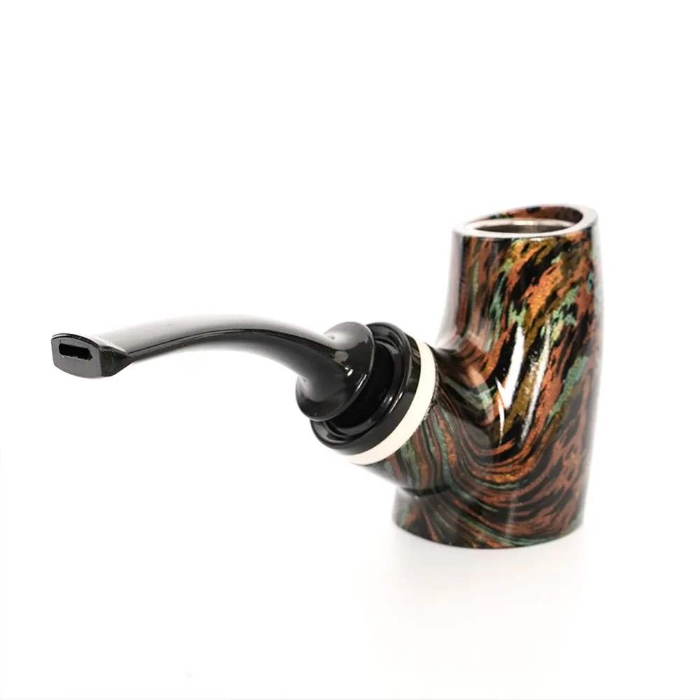 6-piece tobacco pipe set Acrylic pipe with copper pot Disposable pipe Large volcano pipe Gift set Bakelite pipe