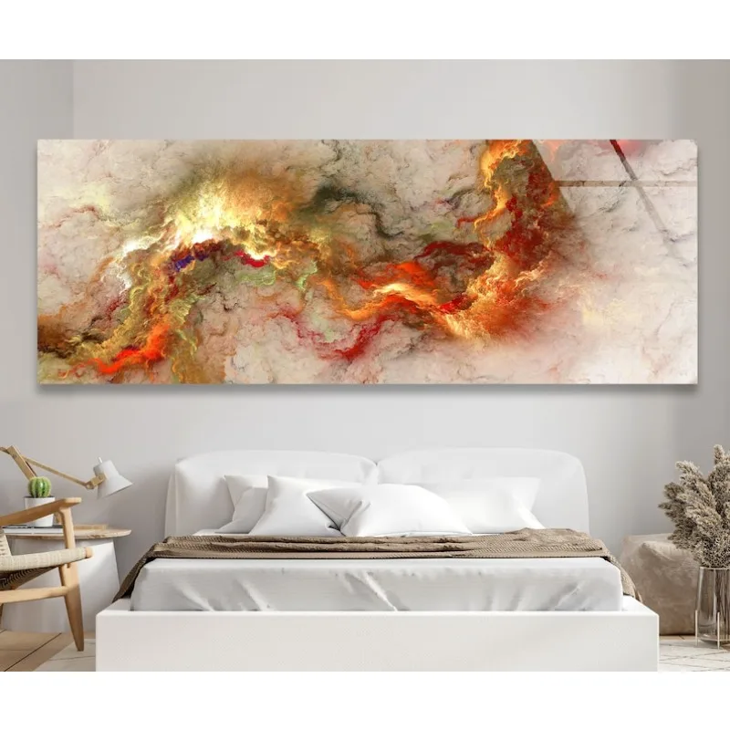 

Extra Large Abstract Canvas Wall Art, Noframed Colorful Clouds Print, Abstract Wall Art for Living Room and Office Decortions
