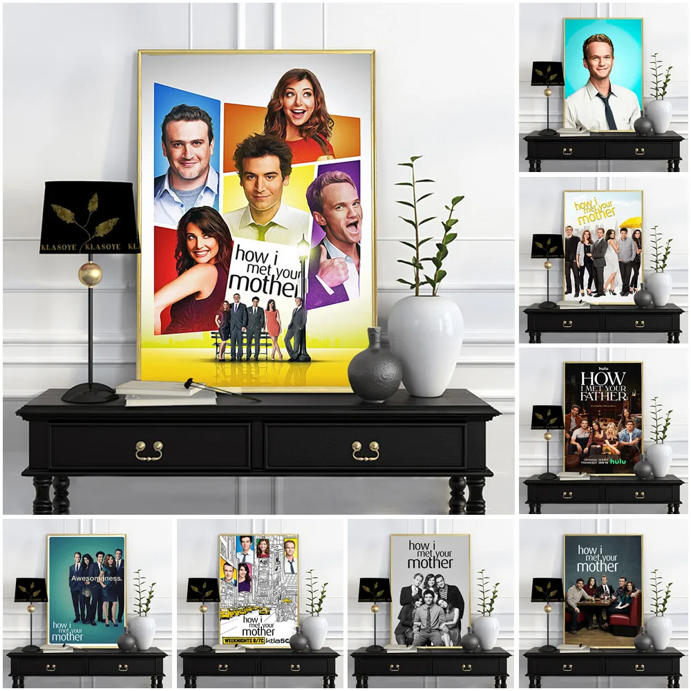 How I Met Your Mother Sitcom TV Series Poster Classic Art Print Wall Picture Bar Pub Club Cafe Home Decor Canvas Painting