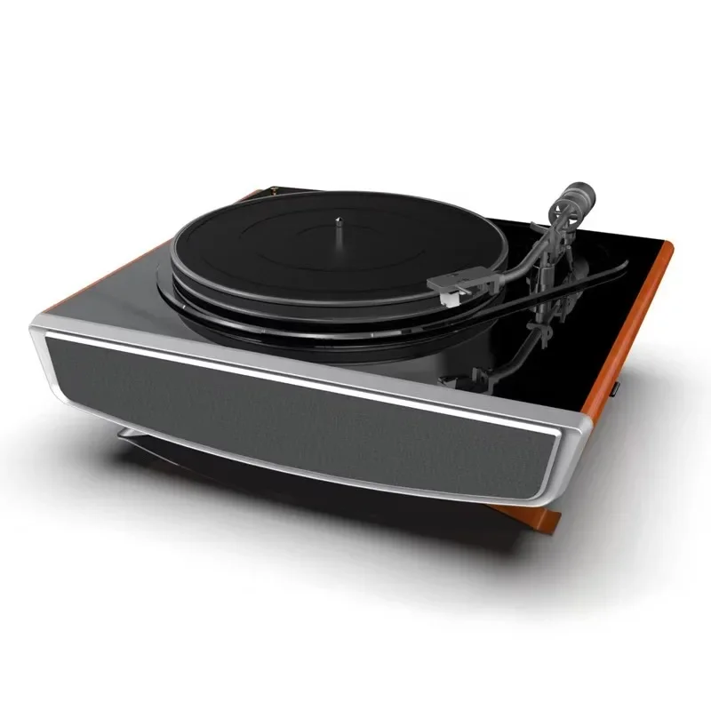 Hot Selling High End Modern Wooden  Hifi Retro 3 Speed Record Player W/FM Radio/Blue-tooth and Built-in Stereo Speaker Turntable