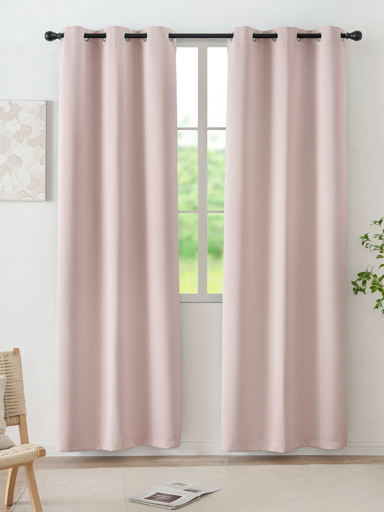 1pcs simple and fashionable solid color blackout curtains suitable for living rooms, bedrooms, outdoor study rooms