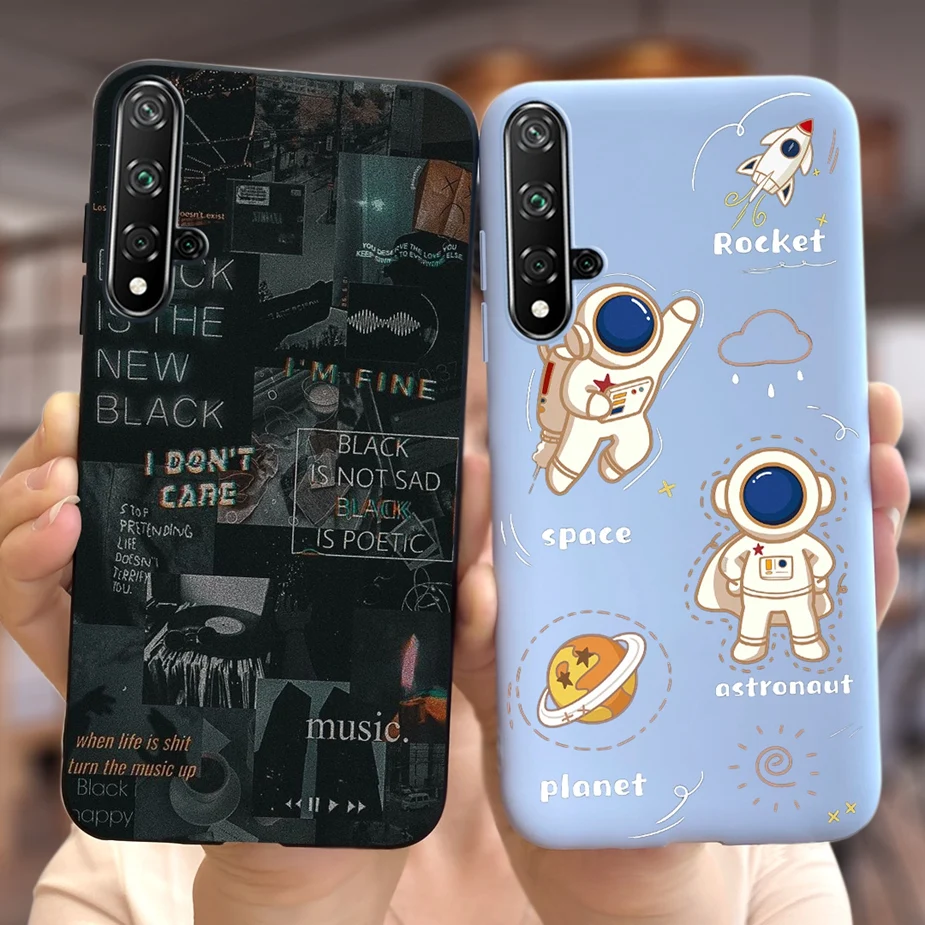 For Honor 20 Case Huawei Nova 5T Cute Astronauts Cartoon Cover 6.26\'\' Soft TPU Phone Case For Huawei Nova 5T Honor20 Coque Shell