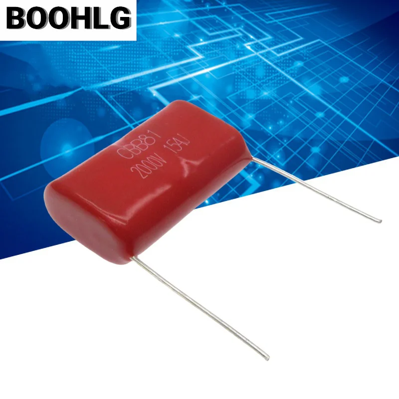 

5pcs Metallized Polypropylene Film Capacitor CBB81 2000V 154J 2KV 154 0.15UF 150NF Pitch 30mm