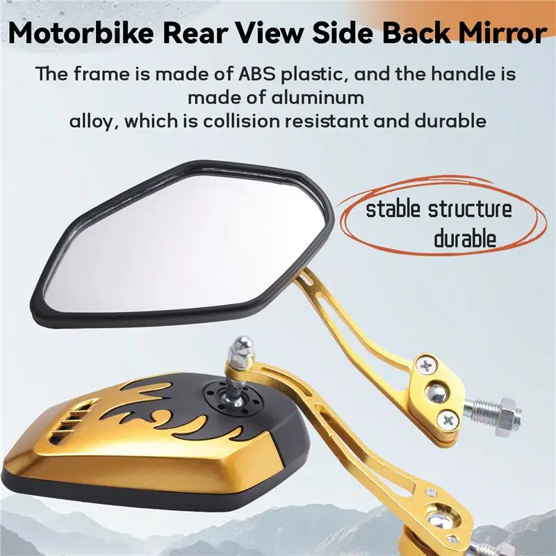 Customer Favorite 2PCS/Set Universal Motorcycle Rearview Mirrors Motorbike 360 Degree Rotation Motorcycle Motorbike Scooter Side