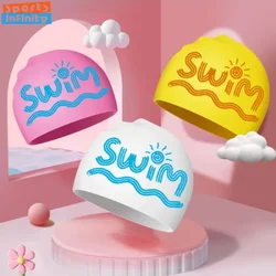 Swimming Cap for Boys and Girls Silicone Waterproof Cute Cartoon Swimming Caps Children's Swim Cap Swimming Pool Accessories