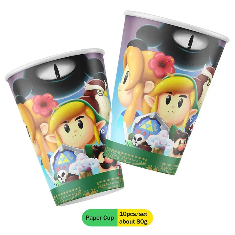 Gioco ZELDA Decorazione per feste Stoviglie usa e getta Decorazioni per feste di compleanno Forniture a tema per bambini per giocattoli regalo per