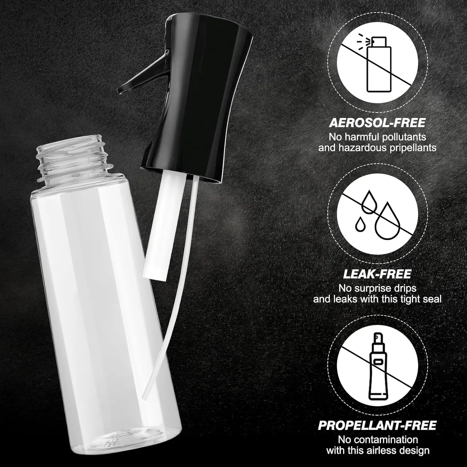 Automatic Beauty Salon Barber Water Sprayer, Refillable Bottle, Continuous Mist Water Can, Hair Tools,200ml