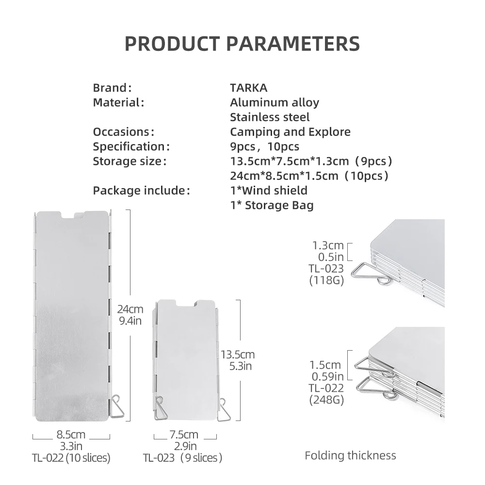 8/9/10 لوحات موقد خارجي حاجز الرياح التخييم نزهة المواقد الغاز المحمولة واقي للشاشة الألومنيوم طوي منحرف الرياح أداة