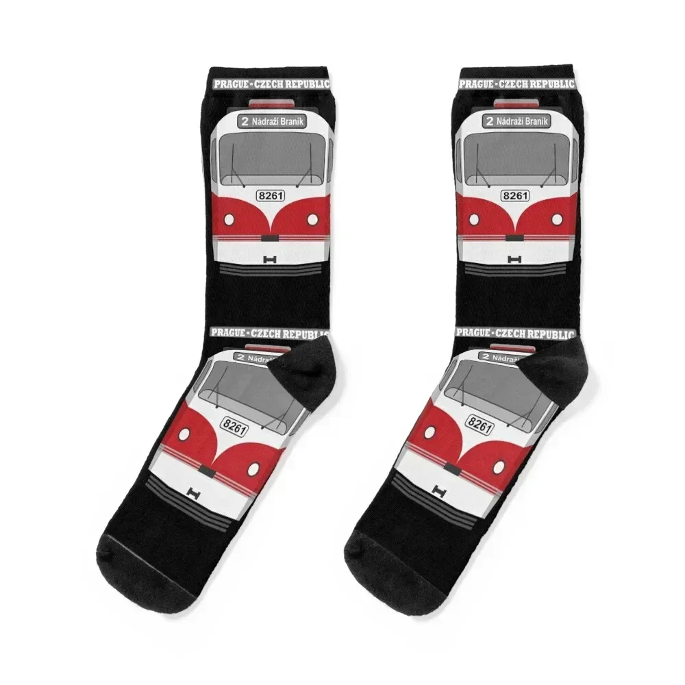 

Prague Vintage Tram - Tatra T3 (on black) Socks custom sports short winter thermal Socks Women's Men's