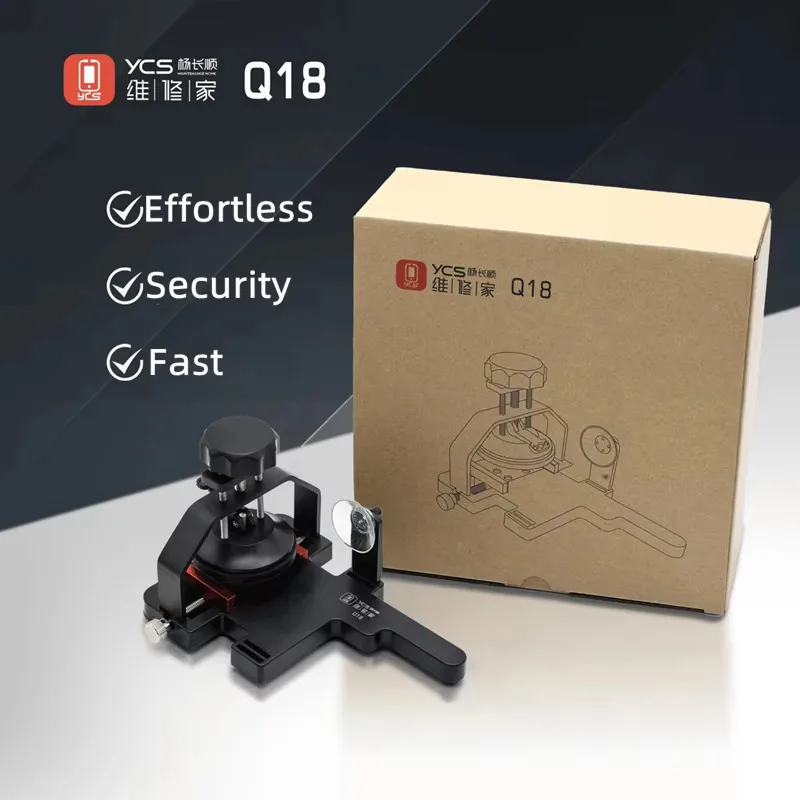 YCS Q18 อุปกรณ์ติดตั้งหน้าจอโทรศัพท์ทนความร้อน - แคลมป์ถอดชิ้นส่วน LCD พร้อมถ้วยดูดสําหรับการถอดฝาหลัง, แยกแบตเตอรี่