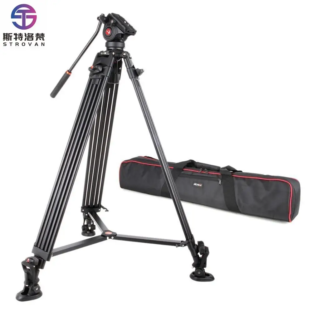 

VX-18M 1.88m Aluminum Professional Heavy Duty Video Camcorder Tripod with Fluid Head + Carry Bag for DV