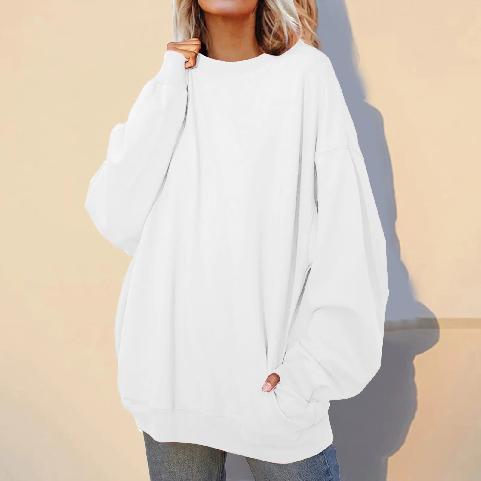 

Oversized Hoodies & Sweatshirts for Women Autumn Winter Thick Warm Fleece Sweatshirt Girls Streetwear Loose Pullovers 2024