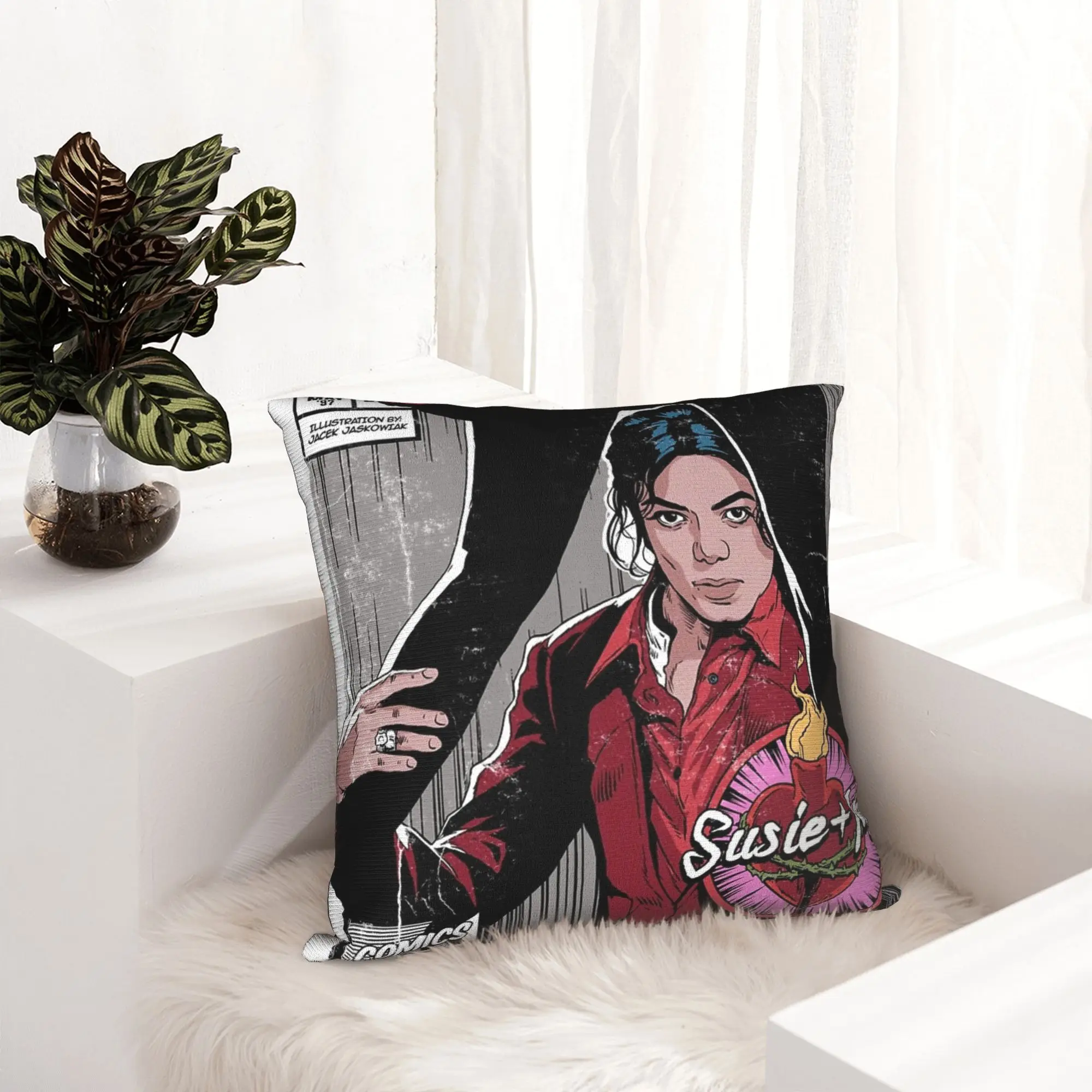 MJ Michael Jackson Blood On The Dance Floor Pillowcase Printing Cushion Cover Decorative  Pillow Case Cover Home Square 40*40cm