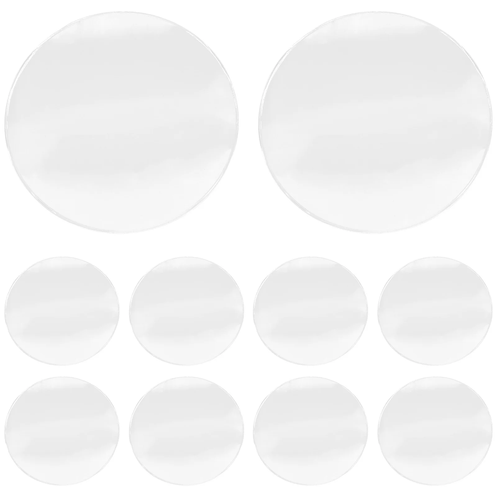

10Pcs Clear Acrylic Magnifying Lens Replacement for Handheld Magnifier Reading Magnifier Accessories Magnifying Lens