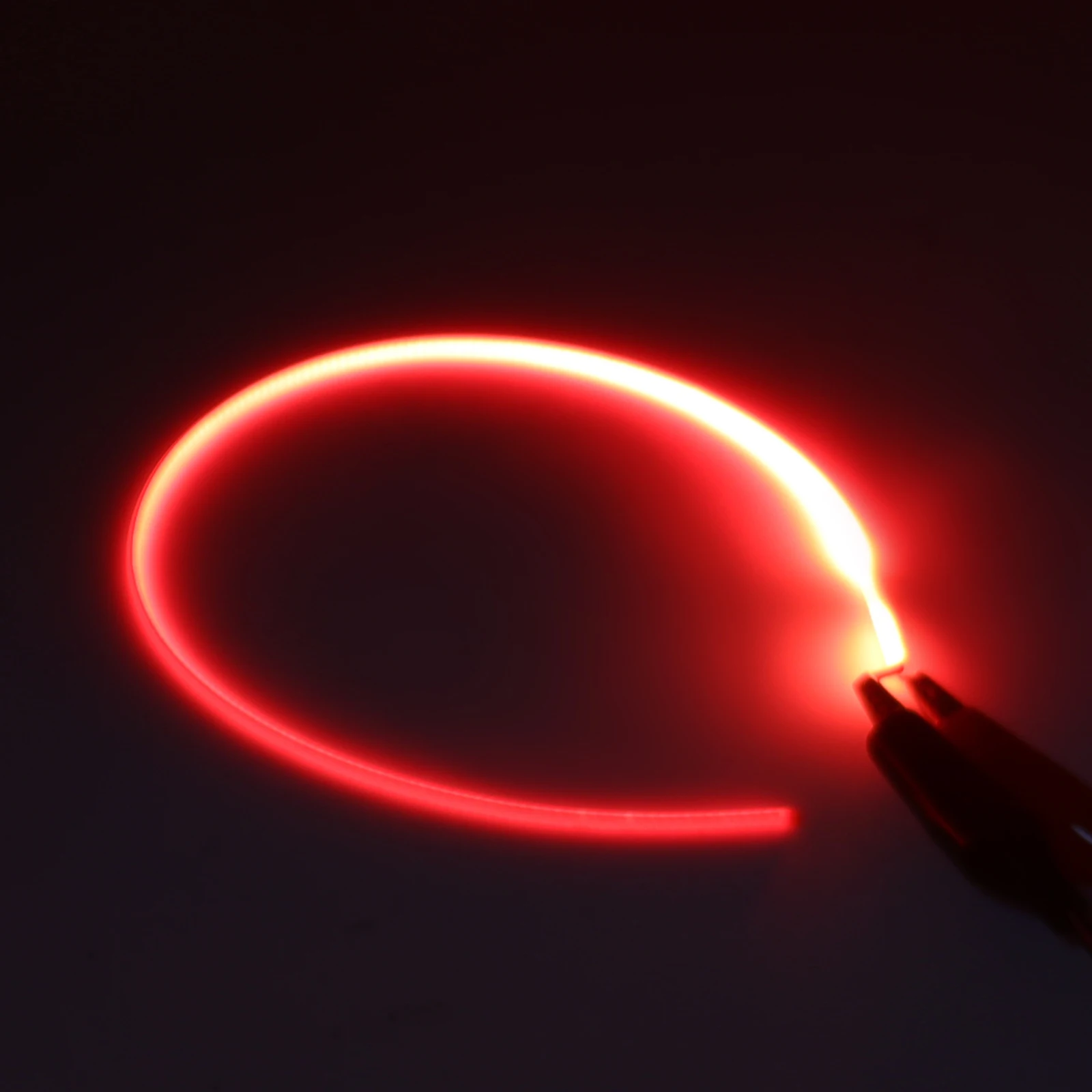 

(50pcs 128mm red LED Filament at one side. 50pcs 125mm red LED Filament at both sid. 4pcs 3mm 5v 0.5m red cob led strip with USB