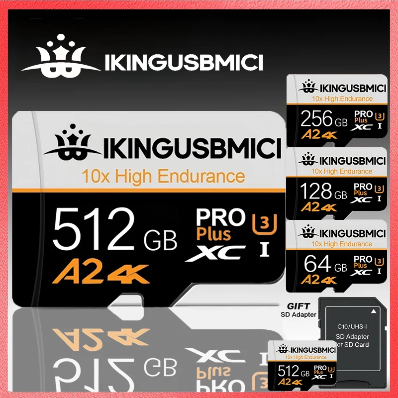 Reliable Micro SD Card SD Cards TF Cards Memory Card 32GB 64GB 256GB Full HD High Endurance V60 for Drone Laptop Phone