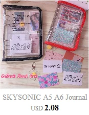 SKYSONIC A5 Reißverschluss-Binder zum Sammeln von Büchern, Nachfüll-Organizer, DIY-Tagebuch, Milchprodukte, transparent, Fotoalbum-Organizer, Schreibwaren – Detail 18