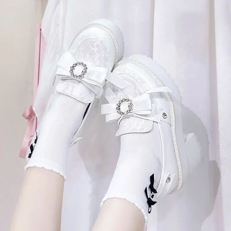 Trasferimento di scarpe da studente Love For God Scarpe con suola spessa Sponge Cake School Pant Scarpe con plateau per ragazze calde