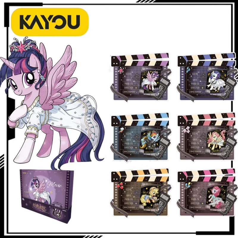 KAYOU Oficial My Little Pony Tarjetas Coleccionables G4 Caja de Regalo Clásica Eterna Tarjeta de Twilight Sparkle Mercancía de Anime Juguete de Moda
