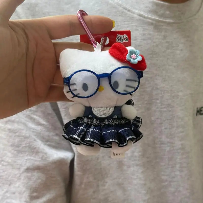 Kawaii Hello Kitty Sanrio Pluche Sleutelhanger Cartoon Anime Gevulde Pop Speelgoed Leuke Rugzak Hanger Decoratie Accessoires Paar Cadeau