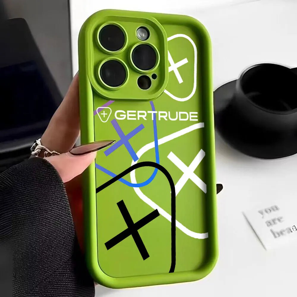 Preciosa funda de teléfono de moda para iPhone 16 15 14 13 12 11 Pro Max Mini XR XS X 7 8 6 6s Plus TPU suave G-Gertrudes contraportada