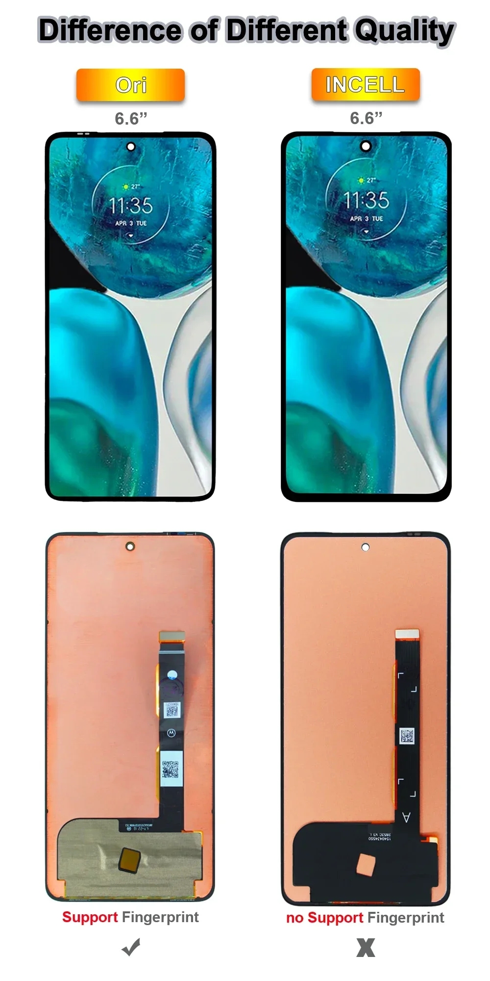 6,6-дюймовый ЖК-дисплей для Motorola Moto G52 XT2221, ЖК-дисплей с сенсорным экраном, замена Digiziter для Moto G52 XT2221-1-2-3, ЖК-дисплей с рамкой