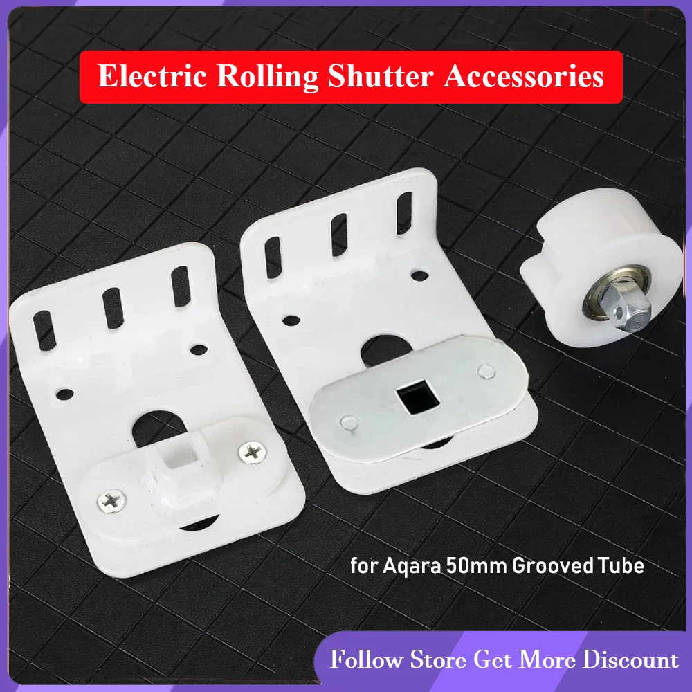 

For Aqara Diameter 35mm Electric Rolling Shutter Bracket Accessories Head Bracket+Tail Bracket+idler for Dooya 50mm Grooved Tube