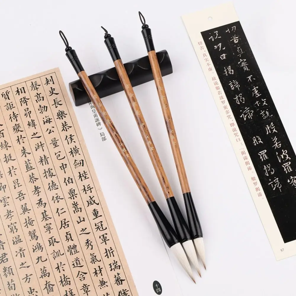 Traditional Chinese Calligraphy Brush Oil Watercolor Oil Painting Art Paint Brush Steel Wolf hair Scriptures Writing Brush